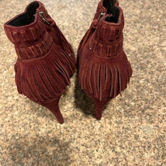 Designer!  Rebecca Minkoff Leather Bootie Heels Size 9 - Picture 6 of 8